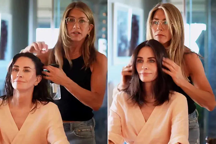 Jennifer Aniston Spills on 'Fun' Weekend at Courteney Cox's House That Led to Her Finally Styling Her BFF's Hair (Exclusive)